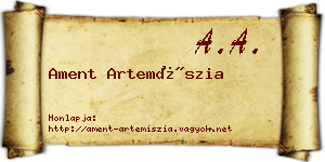Ament Artemíszia névjegykártya